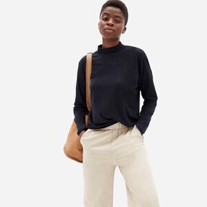 Black Mockneck Everlane Long Sleeve Top